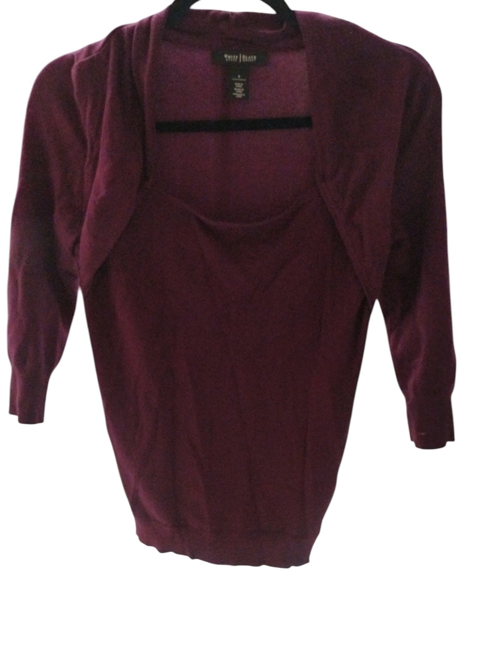 White House Black Market Plum Open-Front Sweater Cardigan Sweater Top SZ S